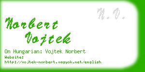 norbert vojtek business card